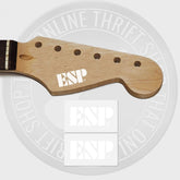 ESP Waterslide Guitar Neck Headstock Decals (WHITE) Set of 2