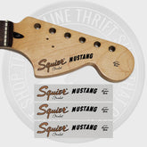 Have one to sell? Sell one like this Sell something else Share Squier by Fender Mustang Waterslide Guitar Neck Headstocks Decals (Set of 3)