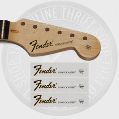Fender Strat Waterslide Guitar Neck Headstock Decals (Set of 3)