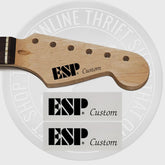 ESP Custom Waterslide Guitar Neck Headstock Decals (Set of 2)