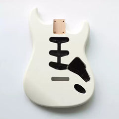 Cxxss DIY White Alder Wood ST Guitar Body In Nitro Satin Finished for SSS Electric Guitar Building
