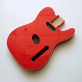 Cxxss Vintage Cream Color TL Guitar Body Alder Wood Nitro Satin Finished for DIY Kits - Red