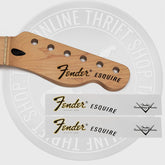 Fender Esquire Style Waterslide Guitar Headstock Decals with CS Logo (Set of 2)