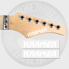 Kramer Waterslide Guitar Neck Headstock (WHITE) Set of 2