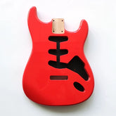 Cxxss Alder Wood Sonic blue SSS ST Electric Guitar Body Nitro Matte Finished for DIY Custom Guitars - Red