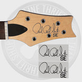 PRS SE Waterslide Guitar Neck Headstock Transfer Decals (Set of 2)