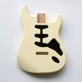 Cxxss DIY Nitro Finished Alder ST Guitar Body in Light Yellow Color for SSS Electric Guitars