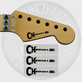 Charvel Waterslide Guitar Neck Headstock Decals (Set of 3)