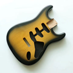 Cxxss Nitro Finished SSS Alder Wood Matched ST Guitar Body in Aged Sunset for DIY Electric Guitars
