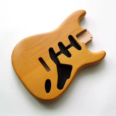 Cxxss Nitro Finished SSS 2 piece Alder Wood Matched ST Guitar Body in Aged nature Color for DIY Electric Guitars