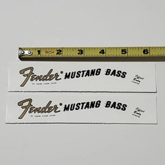 Fender Mustang Bass Waterslide Guitar Neck Headstock Decals (Set of 2)