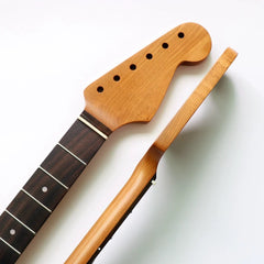 21 Fret Grilled Maple Wood Guitar Neck Rose Wood Fingerboard ST Electric Guitar Neck White Bronze Silk Tail Tune