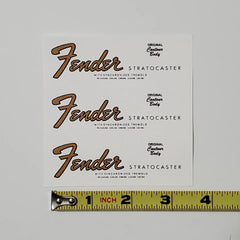 Fender 60's Strat Waterslide Guitar Neck Headstock Decals (Set of 3)