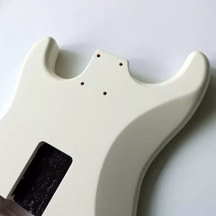 Cxxss DIY White Alder Wood ST Guitar Body In Nitro Satin Finished for SSS Electric Guitar Building