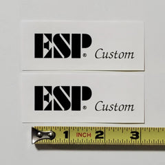 ESP Custom Waterslide Guitar Neck Headstock Decals (Set of 2)