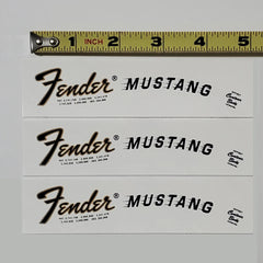 Fender 70's Mustang Waterslide Guitar Neck Headstock Decals (Set of 3)