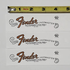 Fender 60's Jazzmaster Waterslide Guitar Neck Headstock Decals (Set of 3)