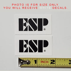 ESP Waterslide Guitar Neck Headstock Decals (WHITE) Set of 2