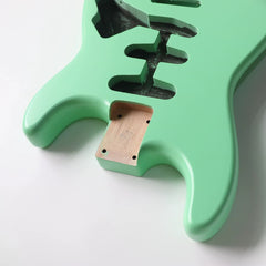 Cxxss Alder Wood Surfing Green SSS Pickup Nitro Paint ST Electric Guitar Body