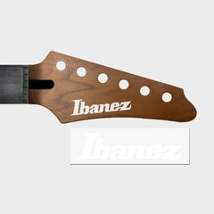 Ibanez Waterslide Guitar Neck Headstock Transfer Decals (WHITE) Set of 2