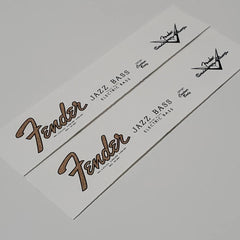 Fender Jazz Bass Waterslide Guitar Neck Headstock Decals with CS Logo (Set of 2)
