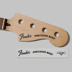 Fender Precision Bass Waterslide Guitar Headstock Decals with CS Logo (Set of 2)