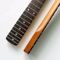 21 Fret Grilled Maple Wood Guitar Neck Rose Wood Fingerboard ST Electric Guitar Neck White Bronze Silk Tail Tune