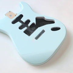 Cxxss Alder Wood Sonic blue SSS ST Electric Guitar Body Nitro Matte Finished for DIY Custom Guitars
