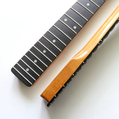 22 Fret Baked Teleguitar neck baked maple wood glossy black wood fingerboard SQ guitar neck