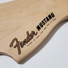 Fender 60's Mustang Waterslide Guitar Headstock Decals with CS Logo (Set of 2)