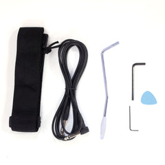 No logo Novice Flame Shaped Electric Guitar HSH Pickup Bag Strap Paddle Rocker Cable Wrench Tool Sunset Color