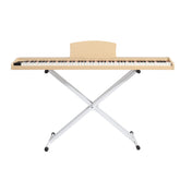 No logo 88 Key Full Size Semi-Weighted Standard Keyboards Wooden Digital Piano with Stand, MIDI Bluetooth, Triple Pedals,Headphone and other accessories,for Piano beginner Natural Teak color