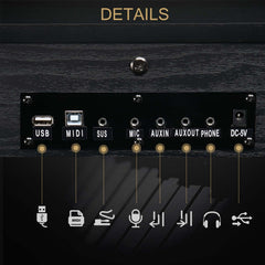 No logo 61 Key Piano Semi-Weighted Standard Keyboards Digital Piano with Furniture Stand,MIDI Bluetooth, Headphone,for Piano Lover Black color