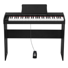 No logo 61 Key Piano Semi-Weighted Standard Keyboards Digital Piano with Furniture Stand,MIDI Bluetooth, Headphone,for Piano Lover Black color