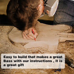 DIY 4 String GP Style Electric Bass Guitar Kits with Mahogany Body, Maple Neck and Accessories