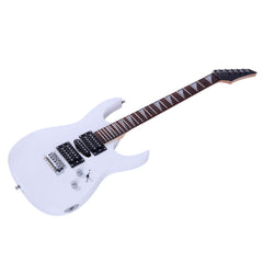 No logo Novice Entry Level 170 Electric Guitar HSH Pickup Bag Strap Paddle Rocker Cable Wrench Tool White
