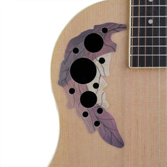 No logo 41 inch Cutawary Round Back Acoustic Guitar Spruce Top Grape Hole Burlywood