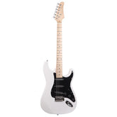 No logo ST Stylish Electric Guitar with Black Pickguard White