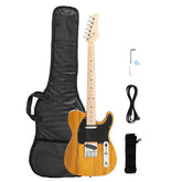 No logo Maple Fingerboard GTL Electric Guitar SS Pickup Transparent Yellow