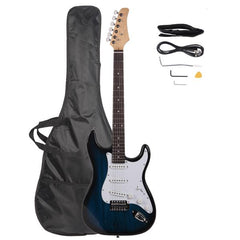 No logo Rosewood Fingerboard Electric Guitar Blue