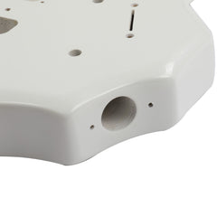 DIY 6 String Flame Shaped Style HSH Electric Guitar Kits with Mahogany Body, Maple Neck and Accessories White
