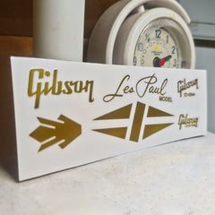 Gibson guitar head logo water transfer removable film UV sticker - hot stamping
