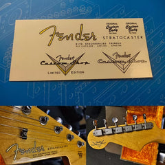 Fender custom electric guitar head logo water transfer removable film sticker - ST63
