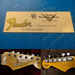 Fender custom electric guitar head logo water transfer removable film sticker - ST64