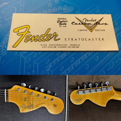 Fender custom electric guitar head logo water transfer removable film sticker - ST66/67