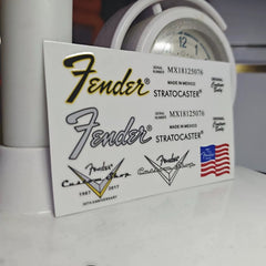 Fender Electric Guitar Head Logo Water Transfer Tearable Film UV Stickers - Mexico