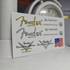 Fender Electric Guitar Head Logo Water Transfer Tearable Film UV Stickers - ST American Standard
