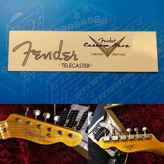 Fender custom electric guitar head logo water transfer removable film sticker - TL55