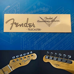 Fender custom electric guitar head logo water transfer removable film sticker - TL57