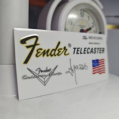 Fender Electric Guitar Head Logo Water Transfer Tearable Film UV Stickers - TL70S